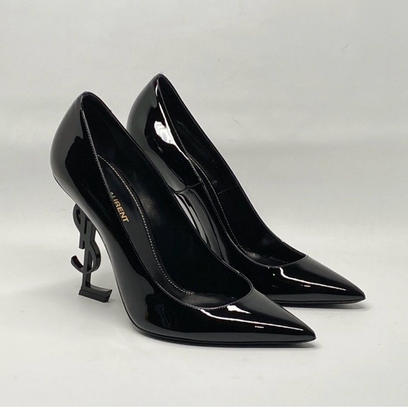 Yves Saint Laurent Black Patent Heels - Picture 2 of 9